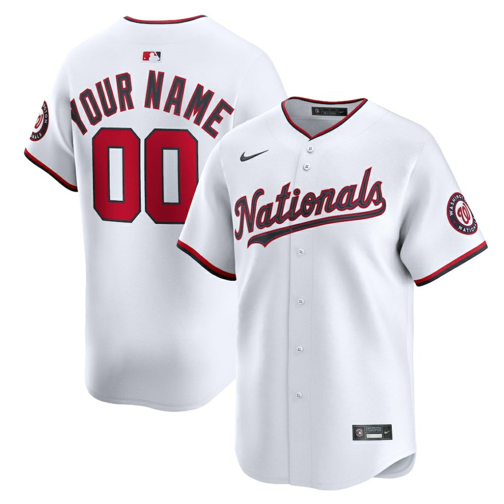 Washington Nationals Nike Home Limited Custom Jersey - MLB Jerseys