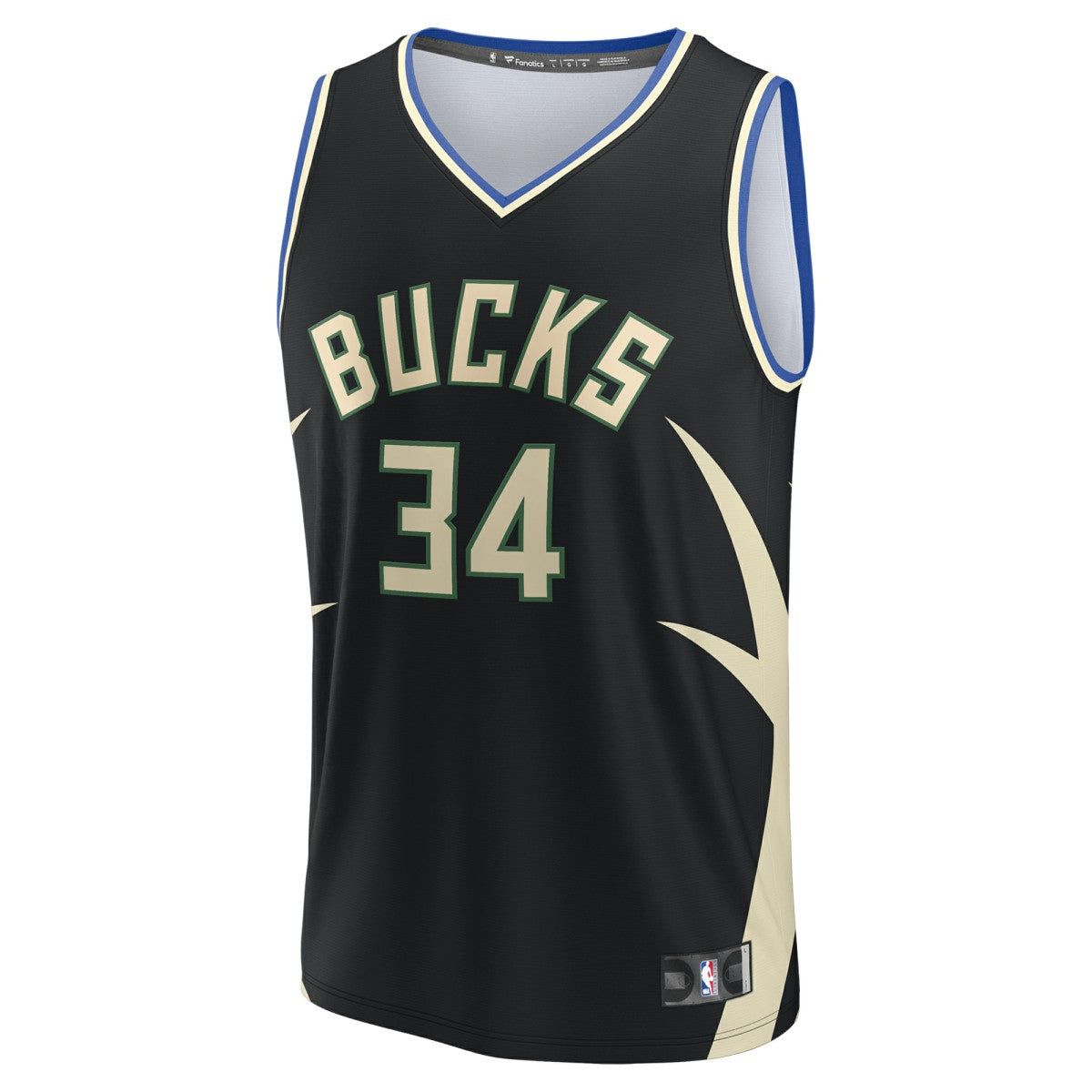 Black Giannis Antetokounmpo Milwaukee Bucks Fast Break Replica Player Jersey | NBA