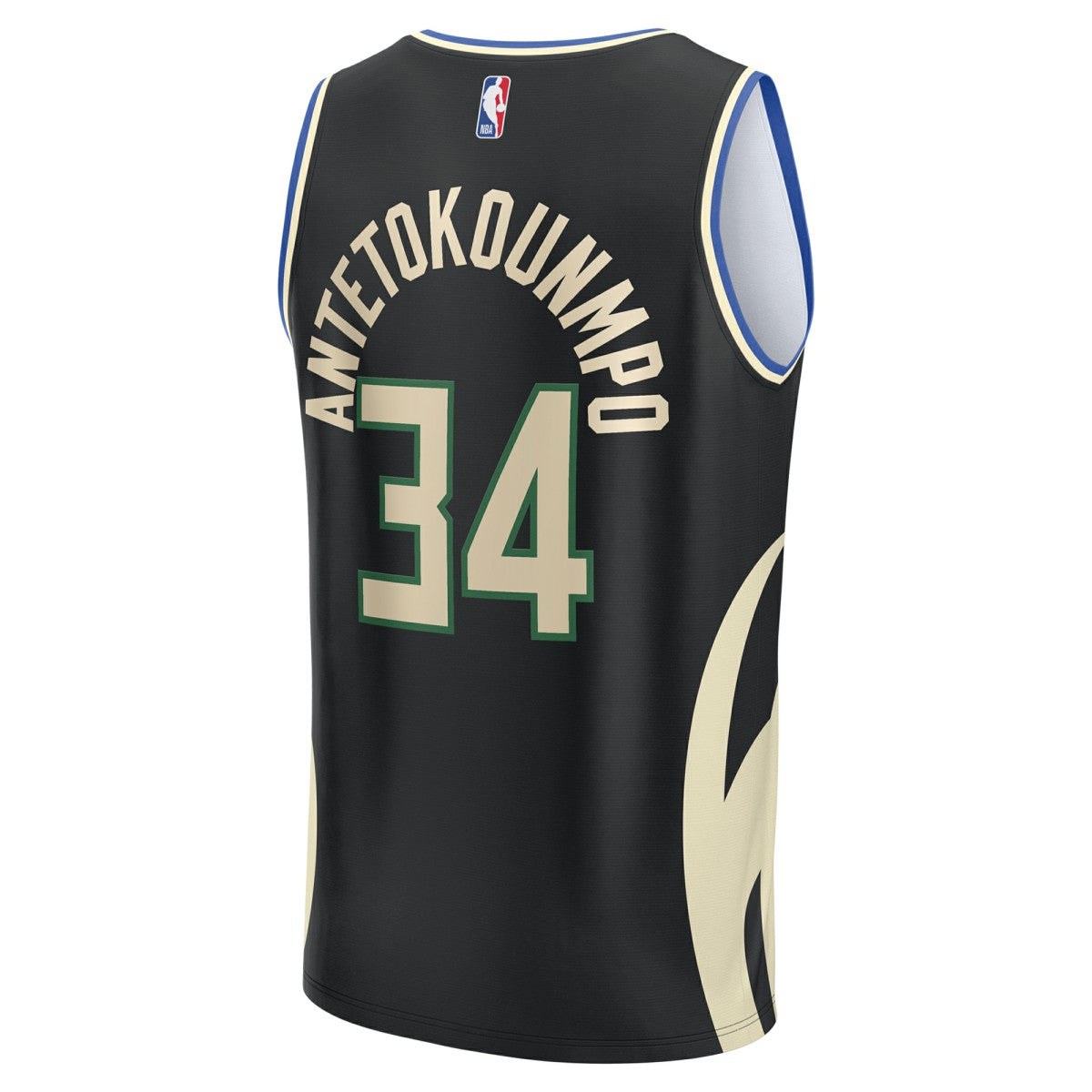 Black Giannis Antetokounmpo Milwaukee Bucks Fast Break Replica Player Jersey | NBA