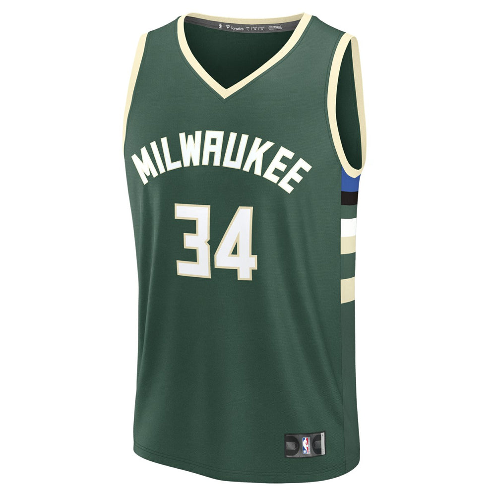 Hunter Green Giannis Antetokounmpo Milwaukee Bucks Youth Fast Break Replica Player Jersey | NBA