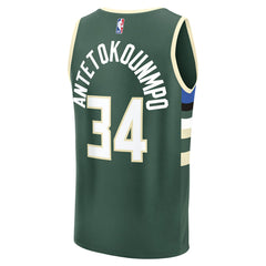 Hunter Green Giannis Antetokounmpo Milwaukee Bucks Youth Fast Break Replica Player Jersey | NBA