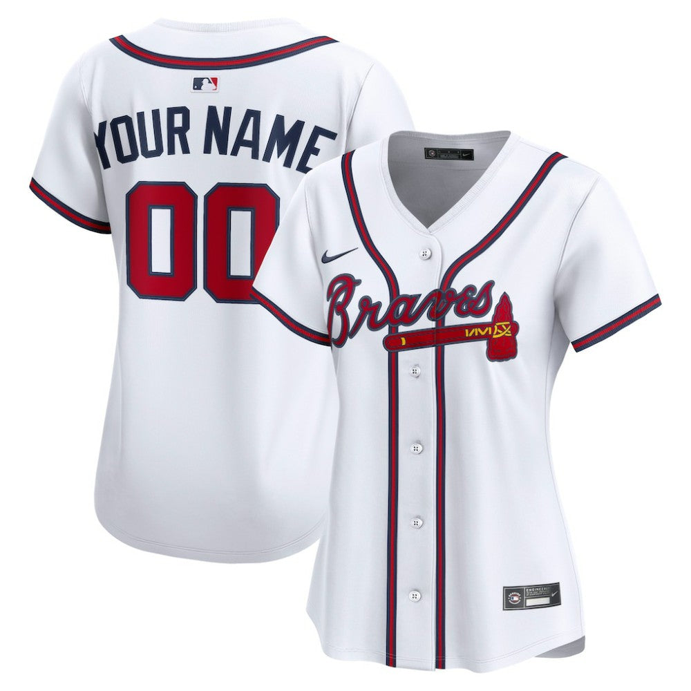 Atlanta Braves Nike Women's Home Limited Custom Jersey - MLB Jerseys