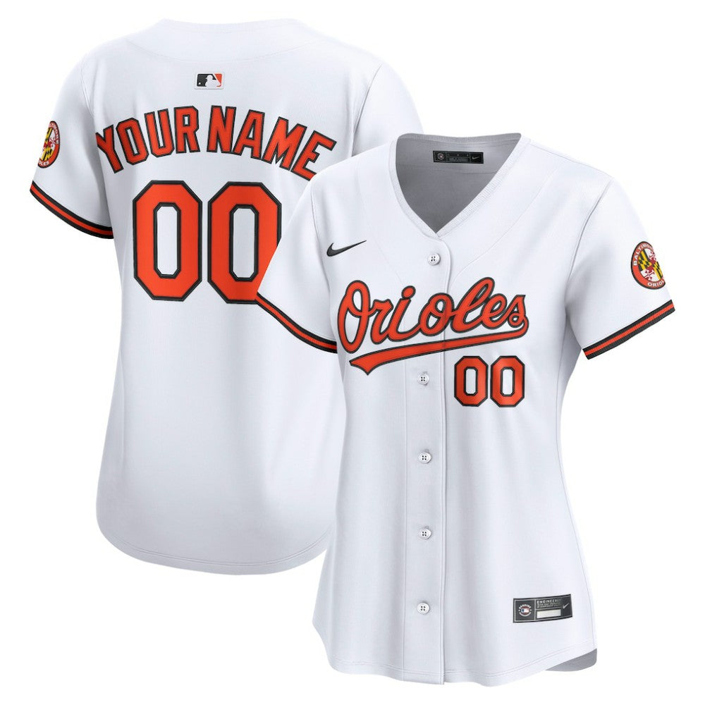 Baltimore Orioles Nike Women's Home Limited Custom Jersey - MLB Jerseys