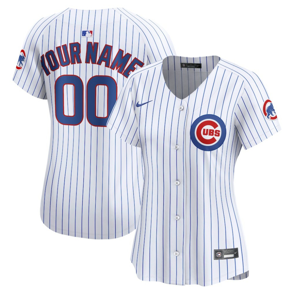 Chicago Cubs Nike Women's Home Limited Custom Jersey - MLB Jerseys