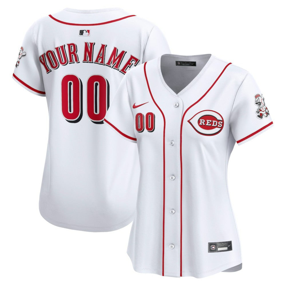 Cincinnati Reds Nike Women's Home Limited Custom Jersey - MLB Jerseys