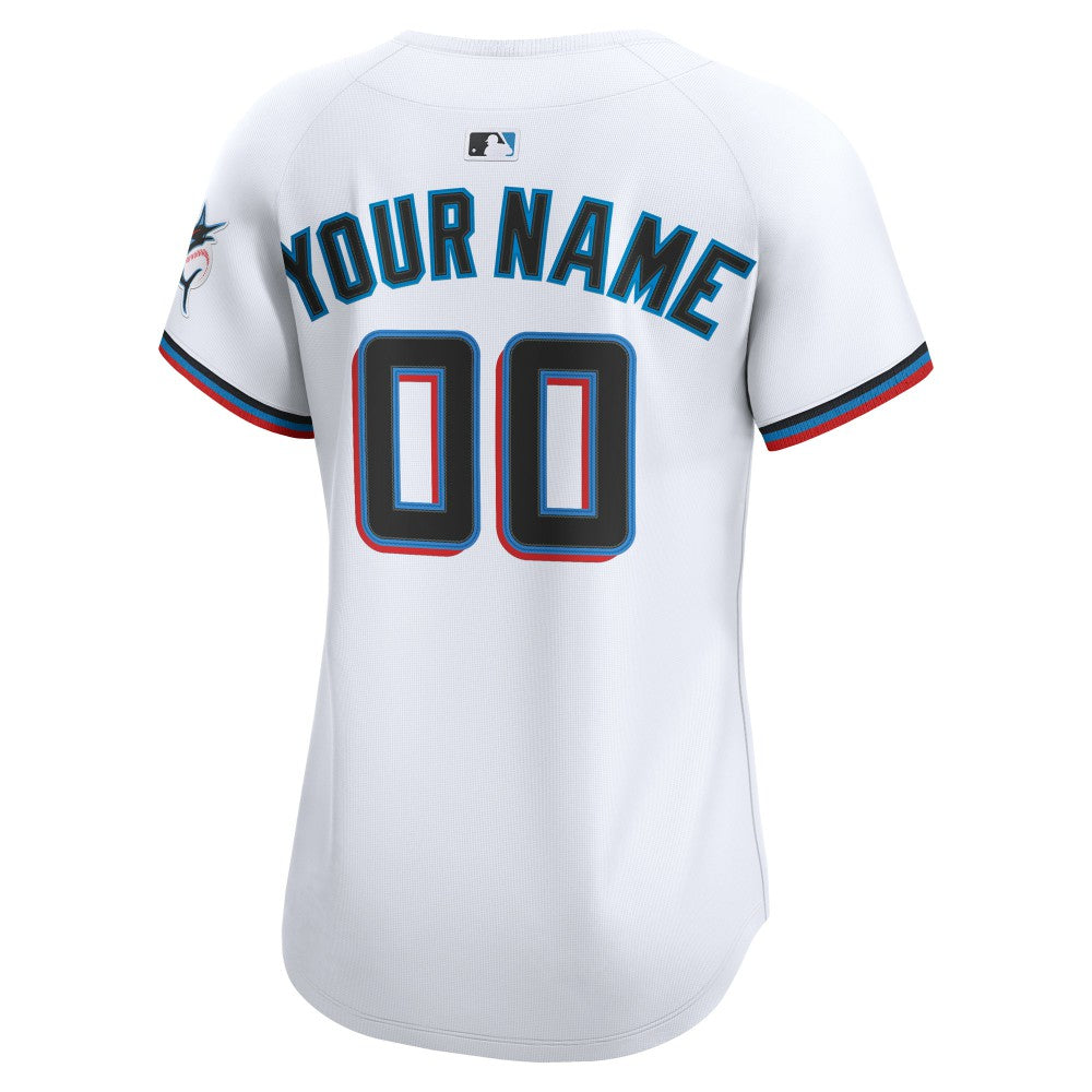 Miami Marlins Nike Women's Home Limited Custom Jersey - MLB Jerseys