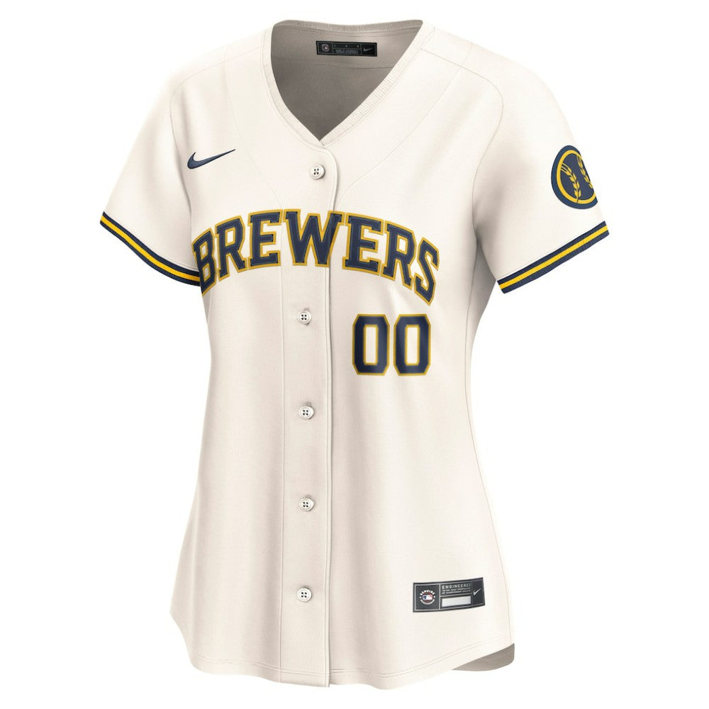 Milwaukee Brewers Nike Women's Home Limited Custom Jersey - MLB Jerseys