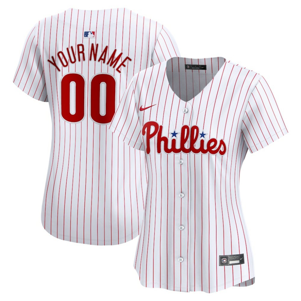 Philadelphia Phillies Nike Women's Home Limited Custom Jersey - MLB Jerseys
