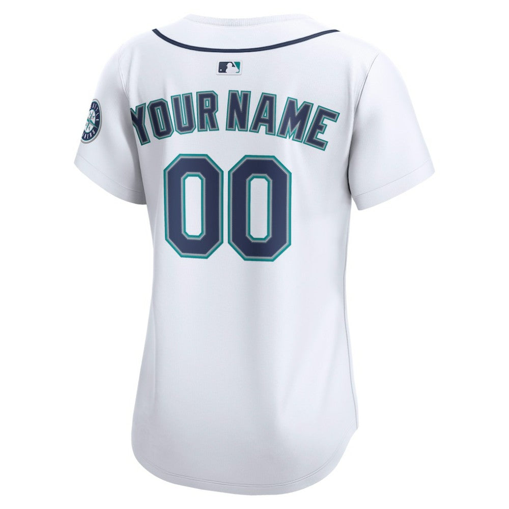 Seattle Mariners Nike Women's Home Limited Custom Jersey - MLB Jerseys