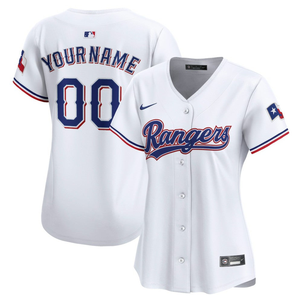 Texas Rangers Nike Women's Home Limited Custom Jersey - MLB Jerseys