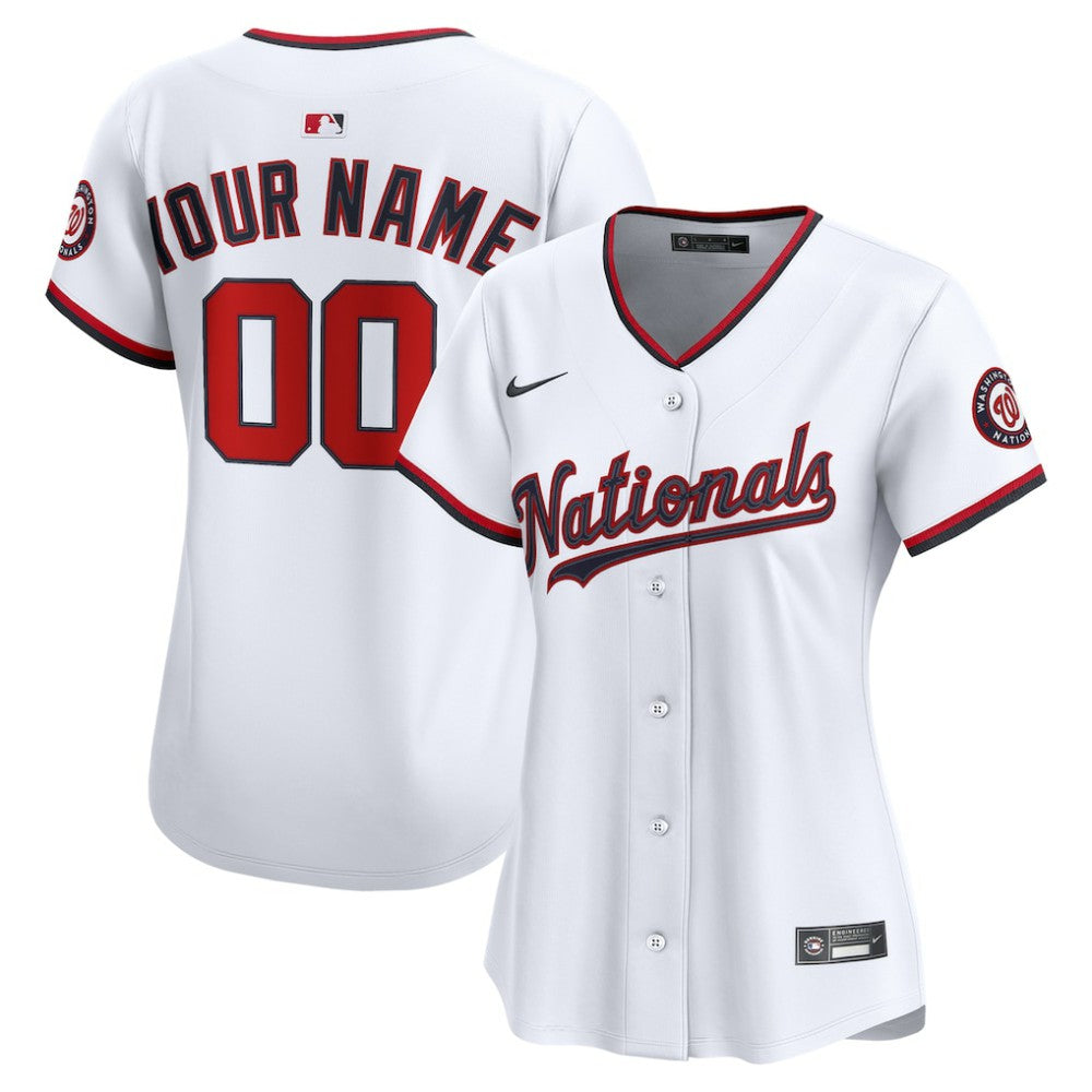 Washington Nationals Nike Women's Home Limited Custom Jersey - MLB Jerseys