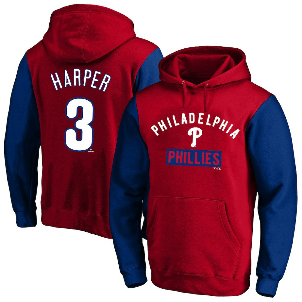 Bryce Harper Philadelphia Phillies Profile Big & Tall Name & Number Fleece Pullover Hoodie - MLB Hoodies