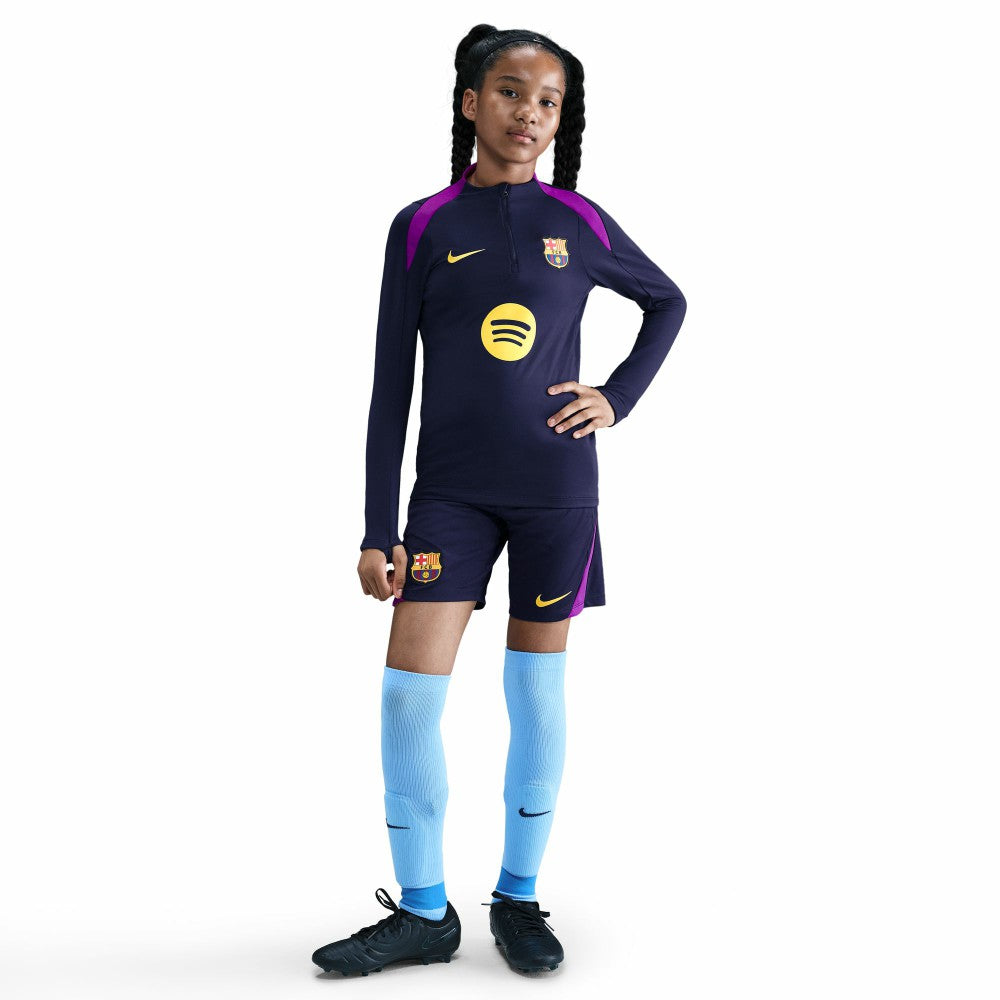 Barcelona Youth 2025/26 Strike Drill Quarter-Zip Dri-FIT Long Sleeve Top