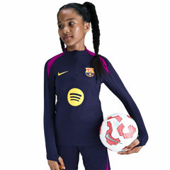 Barcelona Youth 2025/26 Strike Drill Quarter-Zip Dri-FIT Long Sleeve Top
