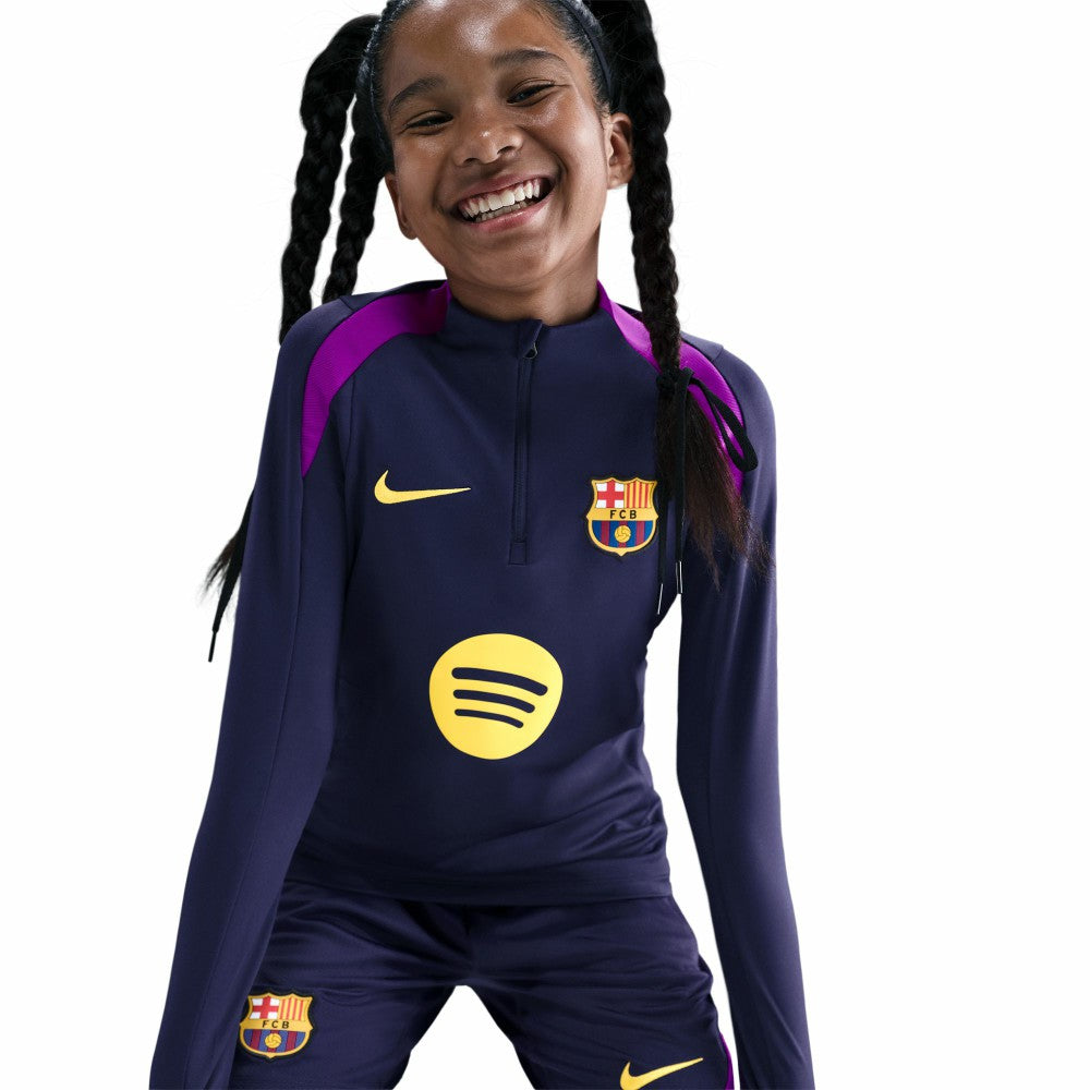 Barcelona Youth 2025/26 Strike Drill Quarter-Zip Dri-FIT Long Sleeve Top