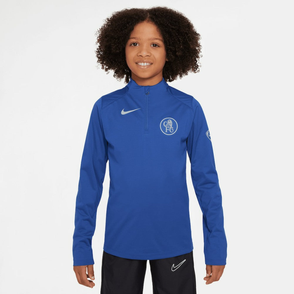 Chelsea Youth 2025/26 Strike Drill Quarter-Zip Dri-FIT Long Sleeve Top