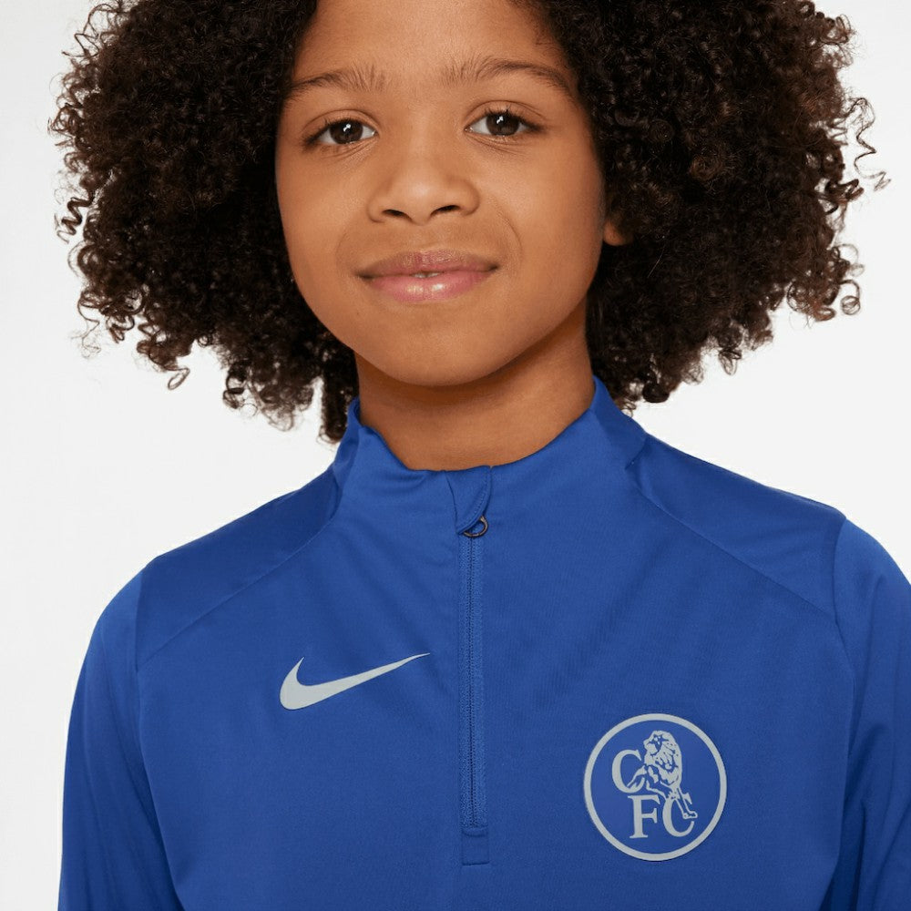 Chelsea Youth 2025/26 Strike Drill Quarter-Zip Dri-FIT Long Sleeve Top