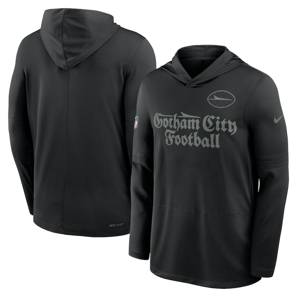 New York Jets 2025 Rivalries Collection Sideline Dri-FIT Long Sleeve Hoodie T-Shirt | NFL US