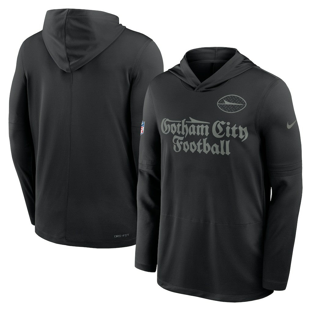New York Jets 2025 Rivalries Collection Sideline Dri-FIT Long Sleeve Hoodie T-Shirt | NFL US