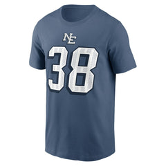 New England Patriots Rhamondre Stevenson  2025 Rivalries Collection Player Name & Number T-Shirt | NFL Near me
