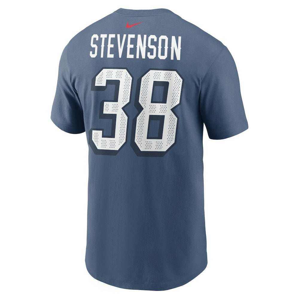 New England Patriots Rhamondre Stevenson  2025 Rivalries Collection Player Name & Number T-Shirt | NFL Near me