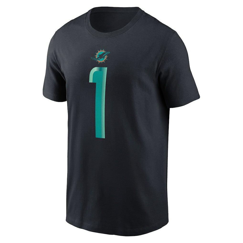 Miami Dolphins Tua Tagovailoa  2025 Rivalries Collection Player Name & Number T-Shirt | NFL Discount