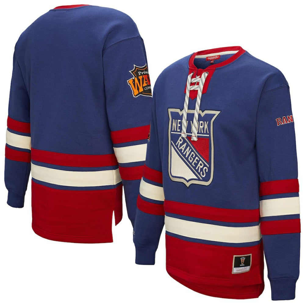 New York Rangers Mitchell & Ness Women's Heritage Lace-Up Pullover Sweatshirt -  NHL Sweatshirts