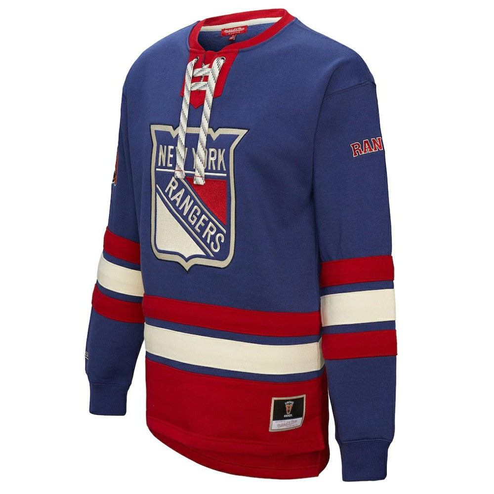 New York Rangers Mitchell & Ness Women's Heritage Lace-Up Pullover Sweatshirt -  NHL Sweatshirts