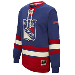 New York Rangers Mitchell & Ness Women's Heritage Lace-Up Pullover Sweatshirt -  NHL Sweatshirts