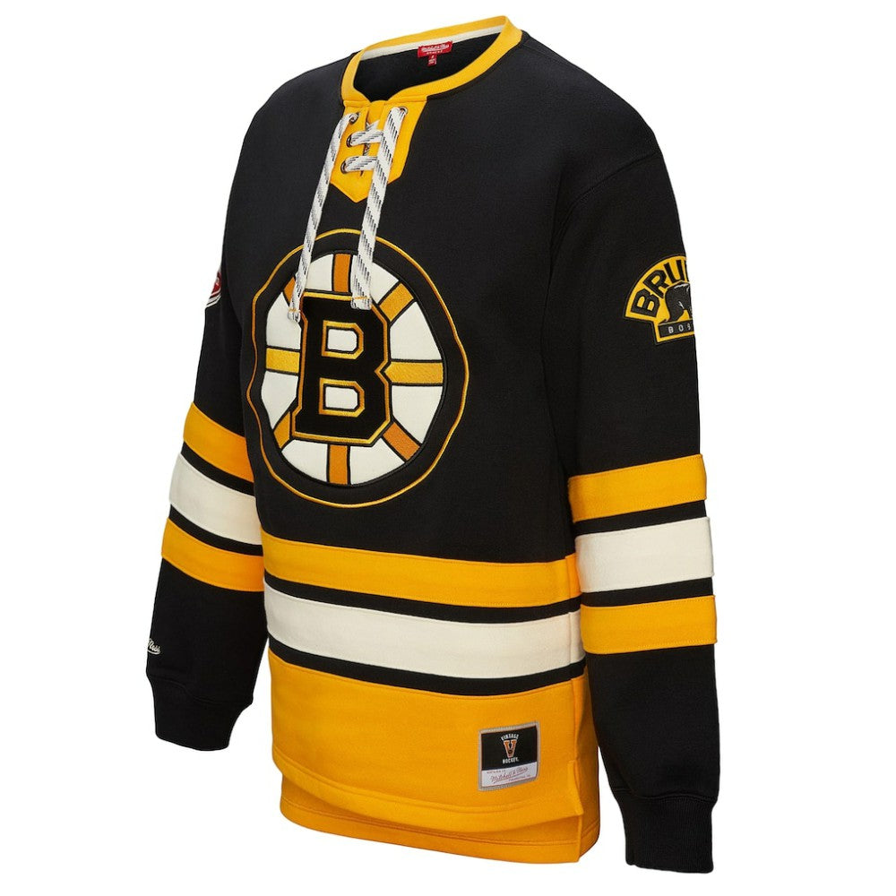 Boston Bruins Mitchell & Ness Women's Heritage Lace-Up Pullover Sweatshirt -  NHL Sweatshirts