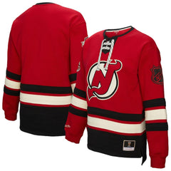New Jersey Devils Mitchell & Ness Women's Heritage Lace-Up Pullover Sweatshirt -  NHL Sweatshirts