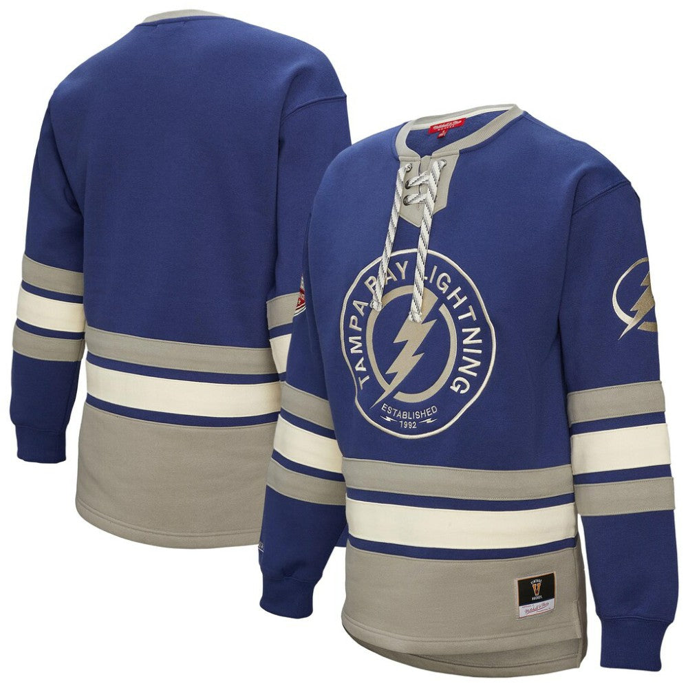 Tampa Bay Lightning Mitchell & Ness Women's Heritage Lace-Up Pullover Sweatshirt -  NHL Sweatshirts