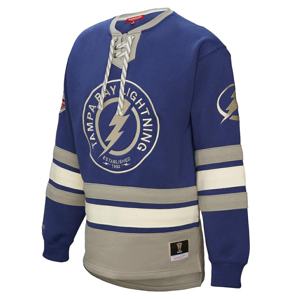Tampa Bay Lightning Mitchell & Ness Women's Heritage Lace-Up Pullover Sweatshirt -  NHL Sweatshirts