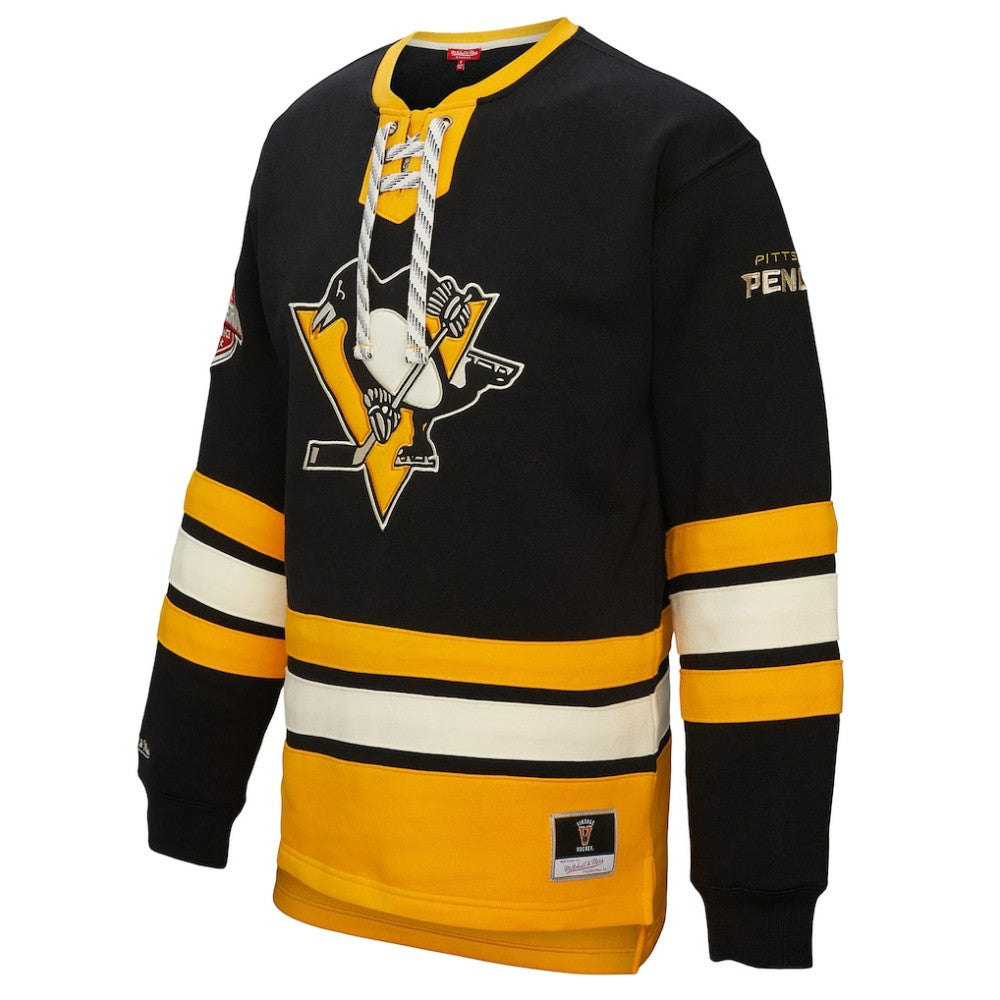 Pittsburgh Penguins Mitchell & Ness Women's Heritage Lace-Up Pullover Sweatshirt -  NHL Sweatshirts