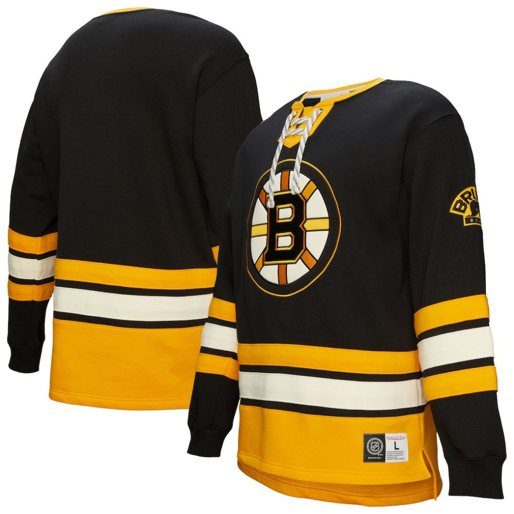 Boston Bruins Heritage Lace-Up Pullover Sweatshirt -  NHL Sweatshirts