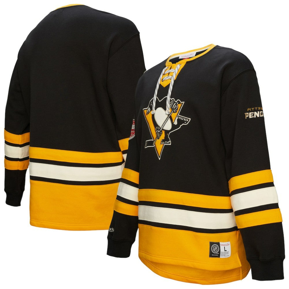Pittsburgh Penguins Heritage Lace-Up Pullover Sweatshirt -  NHL Sweatshirts