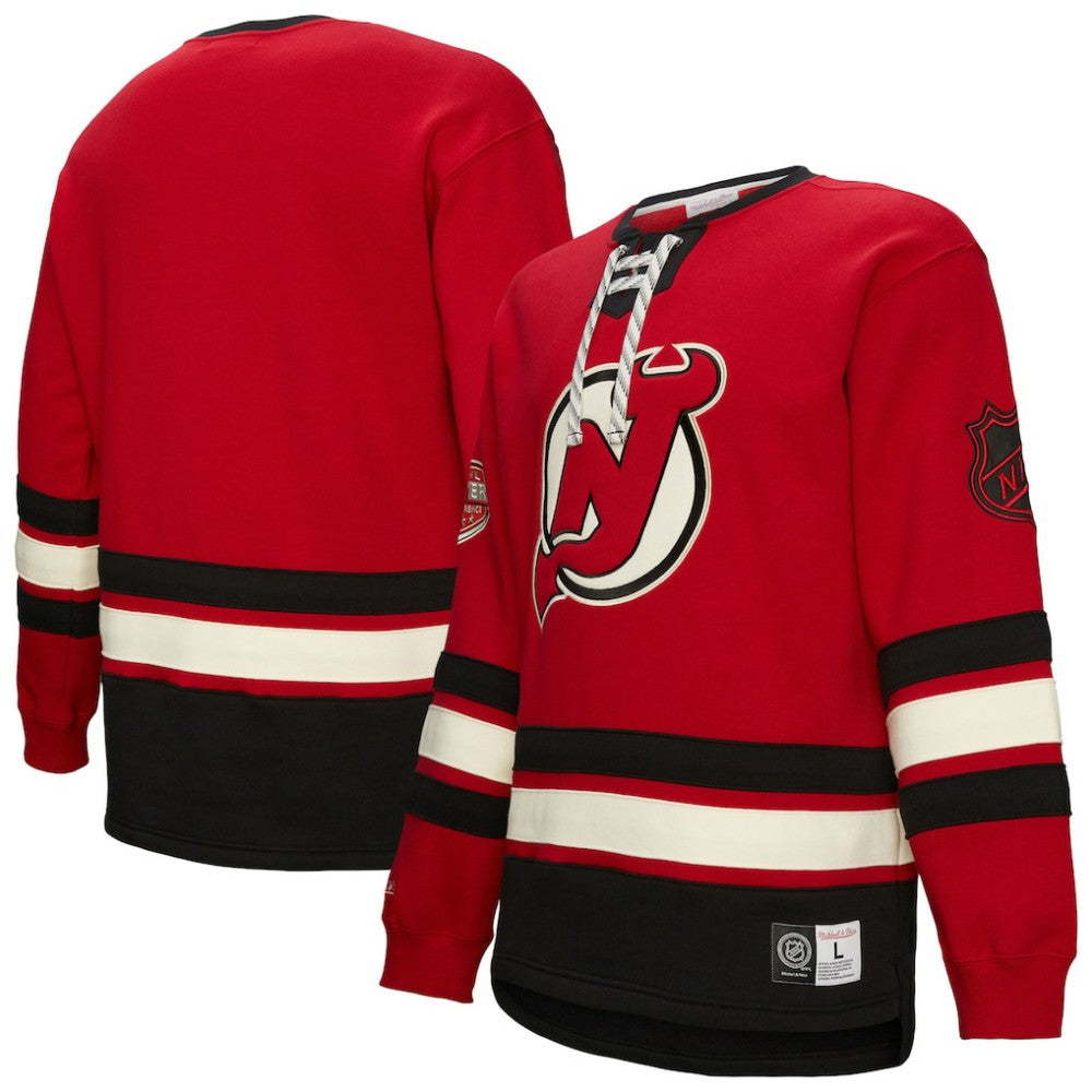 New Jersey Devils Heritage Lace-Up Pullover Sweatshirt -  NHL Sweatshirts