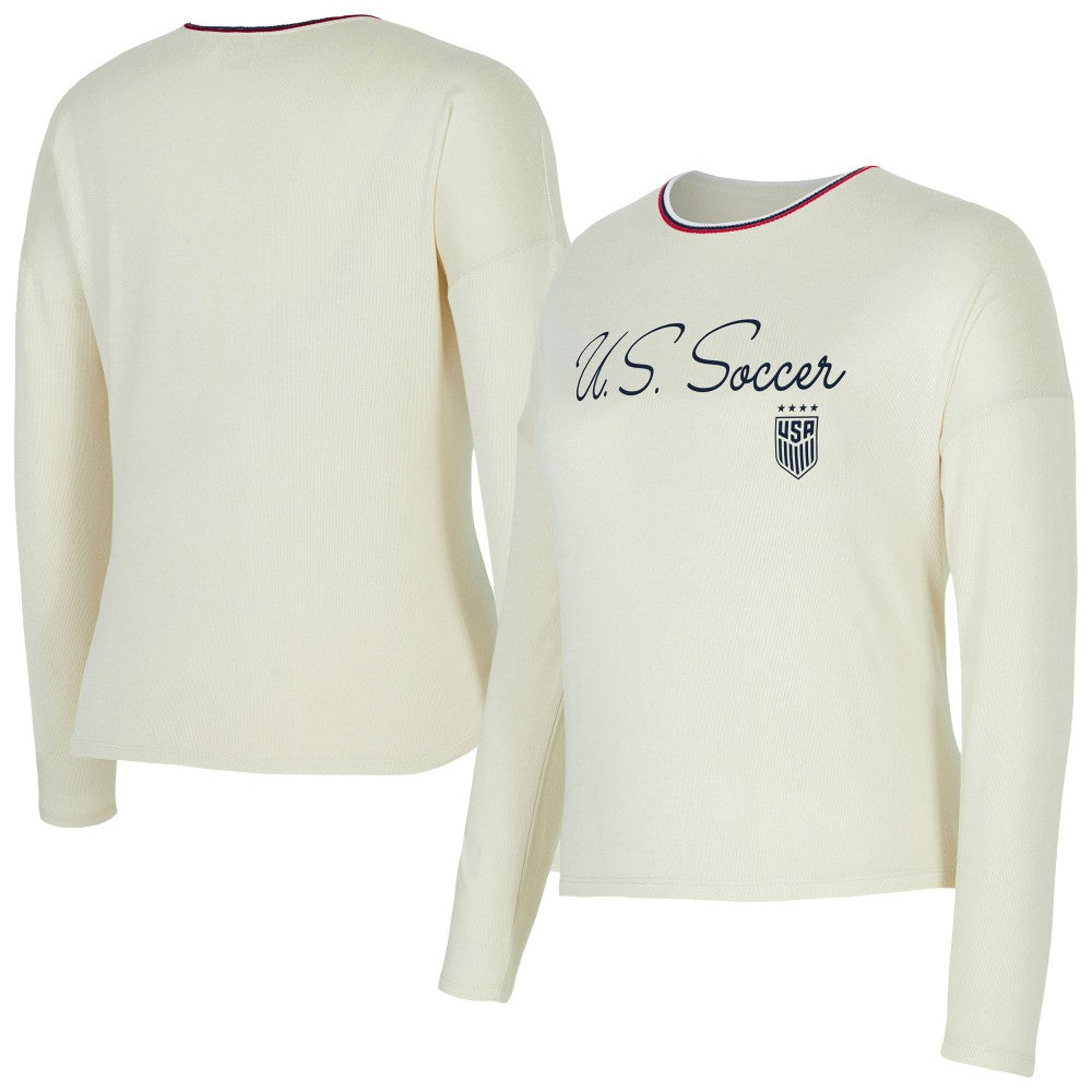 USWNT Concepts Sport Women's Kaki Hacci Knit Pullover Sweatshirt
