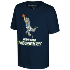 Navy Minnesota Timberwolves Stadium Essentials Youth Mascot Air T-Shirt | NBA
