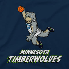 Navy Minnesota Timberwolves Stadium Essentials Youth Mascot Air T-Shirt | NBA