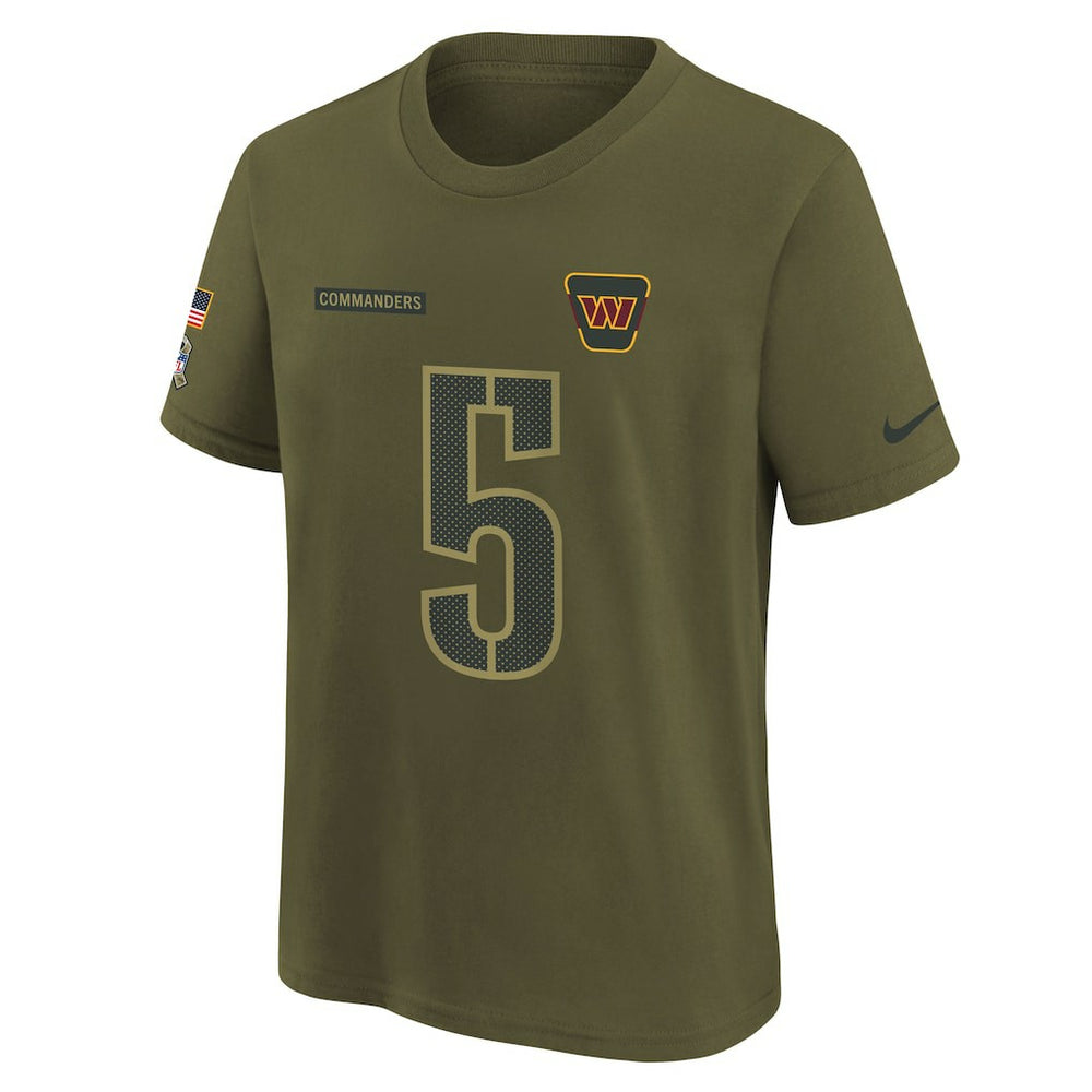 Washington Commanders Jayden Daniels  Youth 2025 Salute to Service Name & Number T-Shirt | NFL On sale