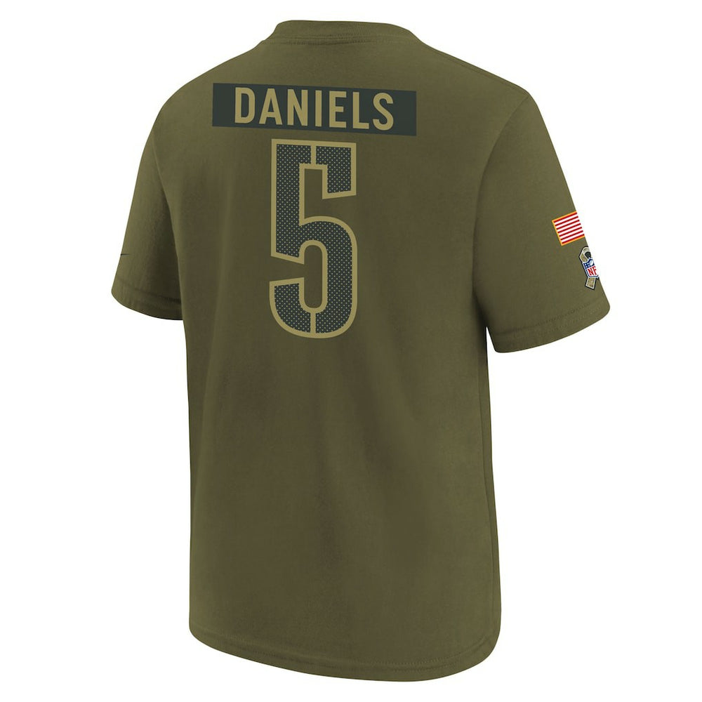 Washington Commanders Jayden Daniels  Youth 2025 Salute to Service Name & Number T-Shirt | NFL On sale