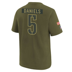 Washington Commanders Jayden Daniels  Youth 2025 Salute to Service Name & Number T-Shirt | NFL On sale