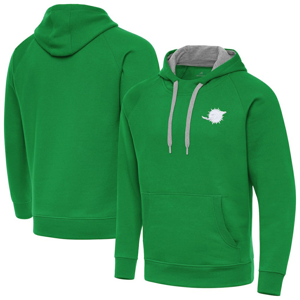 Miami Dolphins Antigua St. Patrick's Day Victory Pullover Hoodie | NFL On sale