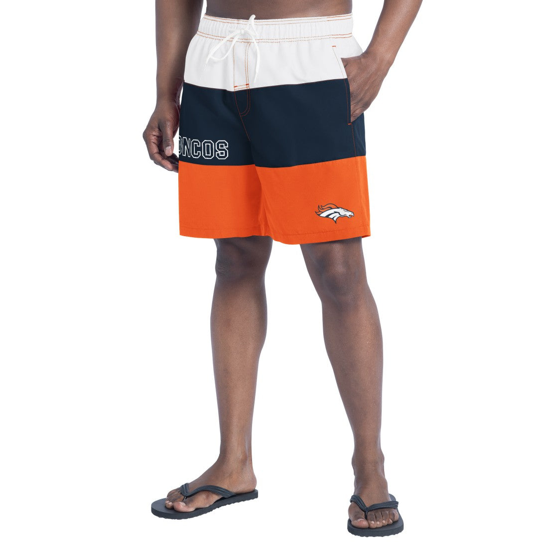 Denver Broncos G-III Sports by Carl Banks Sunrise Volley Swim Shorts | NFL Hot