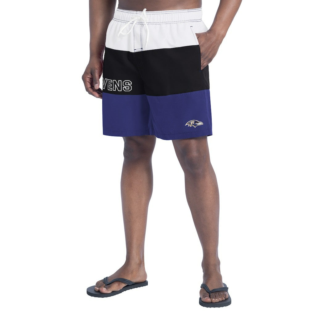 Baltimore Ravens G-III Sports by Carl Banks Sunrise Volley Swim Shorts | NFL Sale