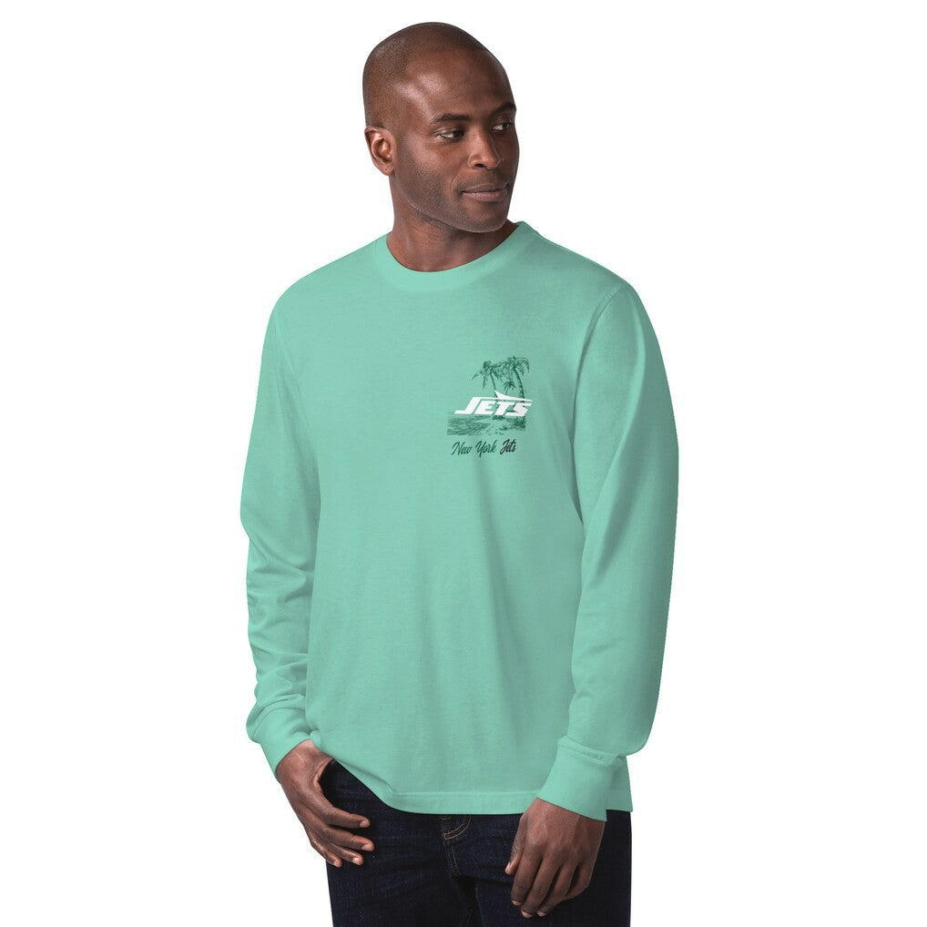 New York Jets Margaritaville It's Five O'Clock Somewhere Long Sleeve T-Shirt | NFL Hot