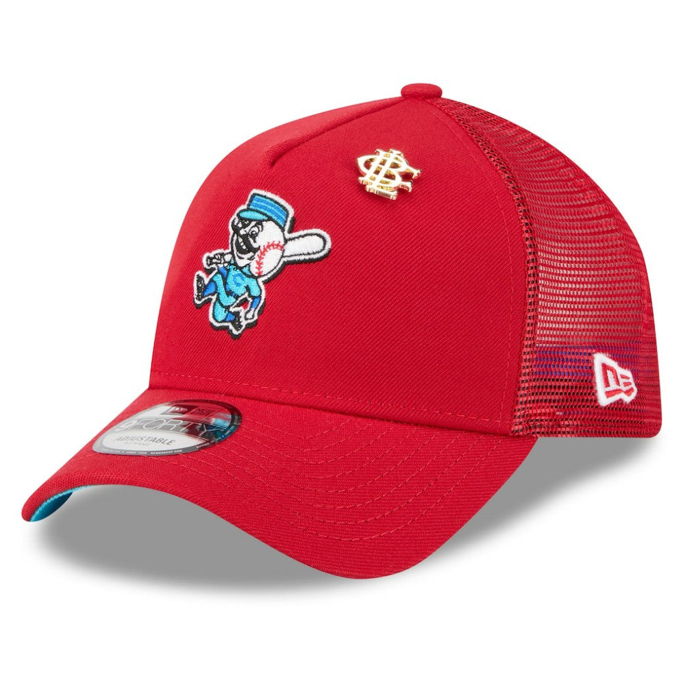 Cincinnati Reds New Era 2025 Big League Chew A-Frame 9FORTY Adjustable Trucker Hat - MLB Hats