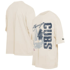 Chicago Cubs New Era Cooperstown Collection Oversized Throwback Distressed T-Shirt - MLB T-shirts