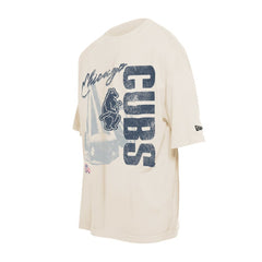 Chicago Cubs New Era Cooperstown Collection Oversized Throwback Distressed T-Shirt - MLB T-shirts